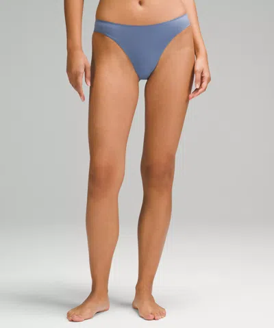 Lululemon Wundermost Ultra-soft Nulu Mid-rise Bikini Underwear In Blue
