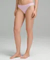 Lululemon Wundermost Ultra-soft Nulu Mid-rise Bikini Underwear In Pink