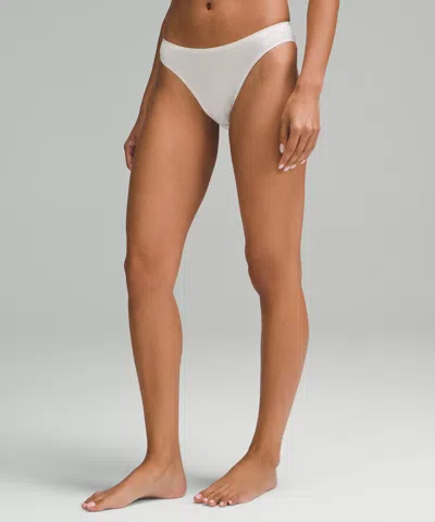 Lululemon Wundermost Ultra-soft Nulu Mid-rise Bikini Underwear In White