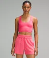 Lululemon Wundermost Ultra-soft Nulu Scoop-neck Cropped Tank In Pink