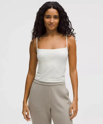 Lululemon Wundermost Ultra-soft Nulu Spaghetti-strap Adjustable Cami In White