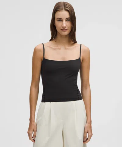 Lululemon Wundermost Ultra-soft Nulu Spaghetti-strap Adjustable Cami In Black