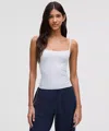 Lululemon Wundermost Ultra-soft Nulu Spaghetti-strap Adjustable Cami In White