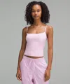 Lululemon Wundermost Ultra-soft Nulu Spaghetti-strap Cami Tank Top In Pink