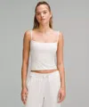 Lululemon Wundermost Ultra-soft Nulu Spaghetti-strap Cami Tank Top In White