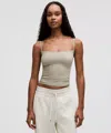 Lululemon Wundermost Ultra-soft Nulu Spaghetti-strap Cami Tank Top In Gray