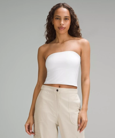 Lululemon Wundermost Ultra-soft Nulu Tube Top In White