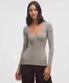 Lululemon Wundermost Ultra-soft Nulu V-neck Long-sleeve Shirt
