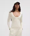 Lululemon Wundermost Ultra-soft Nulu V-neck Long-sleeve Shirt