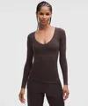 Lululemon Wundermost Ultra-soft Nulu V-neck Long-sleeve Shirt