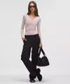 Lululemon Wundermost Ultra-soft Nulu Wrap-front Long-sleeve Bodysuit