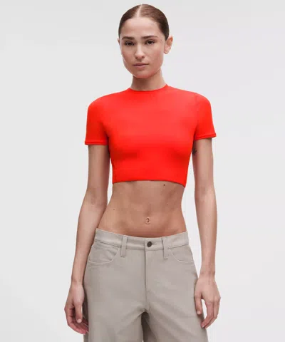 Lululemon Wundermost Ultra-soft Nulu Crewneck Cropped T-shirt