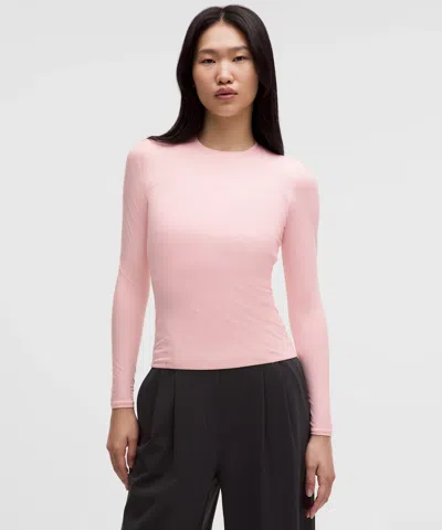 Lululemon Wundermost Ultra-soft Nulu Crewneck Long-sleeve Shirt In Pink