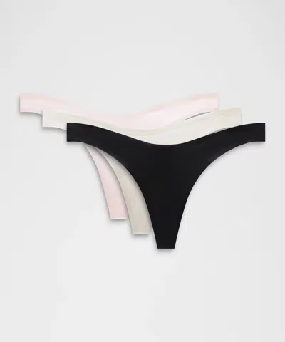 Lululemon Wundermost Ultra-soft Nulu Dipped-waist Thong Underwear In Multi