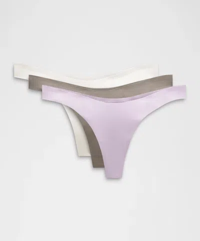 Lululemon Wundermost Ultra-soft Nulu Dipped-waist Thong Underwear In Multi
