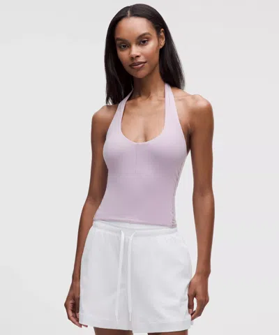 Lululemon Wundermost Ultra-soft Nulu Halter Tank Top In Purple