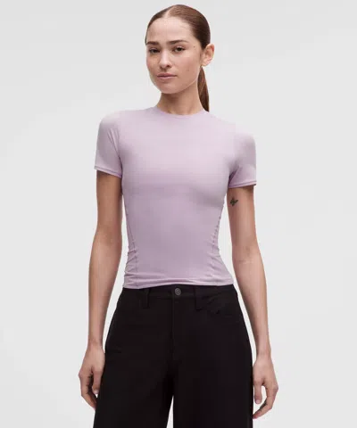Lululemon Wundermost Ultra-soft Nulu Hip-length Crewneck Shirt In Purple