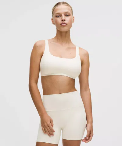 Lululemon Wundermost Ultra-soft Nulu Scoop-neck Bralette In White