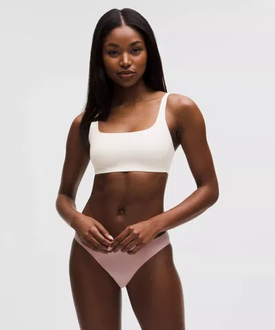 Lululemon Wundermost Ultra-soft Nulu Scoop-neck Bralette In White