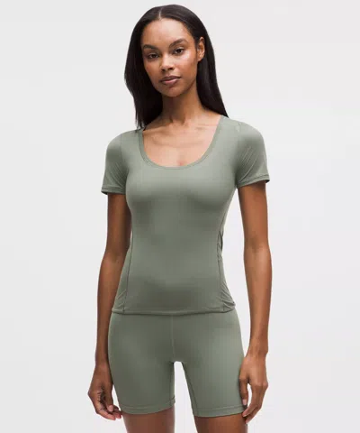 Lululemon Wundermost Ultra-soft Nulu Scoop-neck T-shirt In Gray
