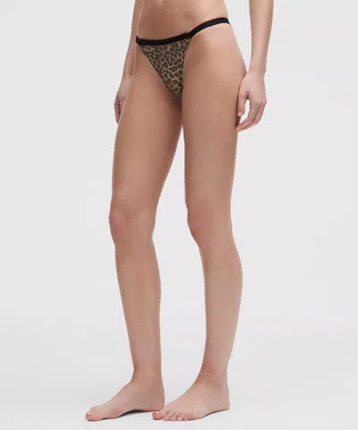 Lululemon Wundermost Ultra-soft Nulu String Low-rise Bikini Underwear In Black