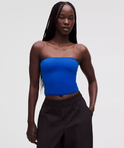 Lululemon Wundermost Ultra-soft Nulu Tube Top In Blue