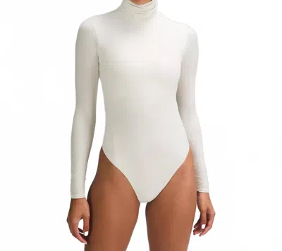 Lululemon Wundermost Ultra-soft Nulu Turtleneck Bodysuit In Bone In Multi