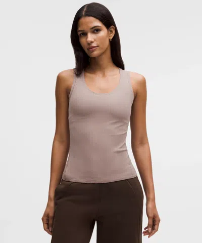 Lululemon Wundermost Ultra-soft Ribbed Nulu Scoop-neck Tank Top In Purple