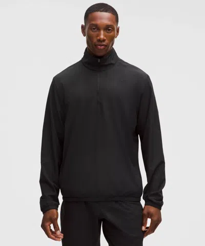 Lululemon Zeroed In Crinkle Texture Half Zip In Black