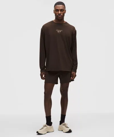 Lululemon Zeroed In Linerless Short 5" In Brown