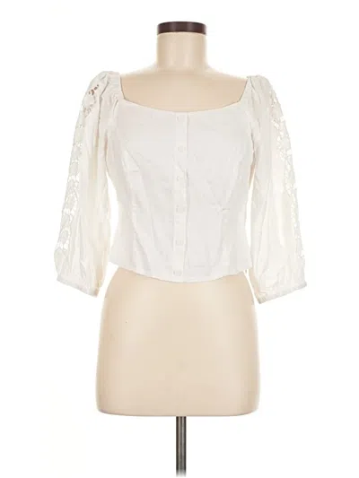 Pre-owned Lulumari 3/4 Sleeve Blouse In White