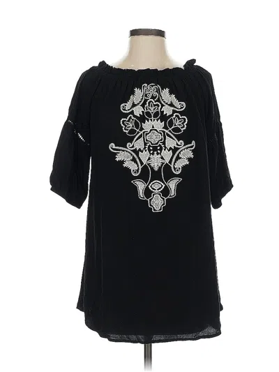 Pre-owned Lulus 3/4 Sleeve Blouse In Black
