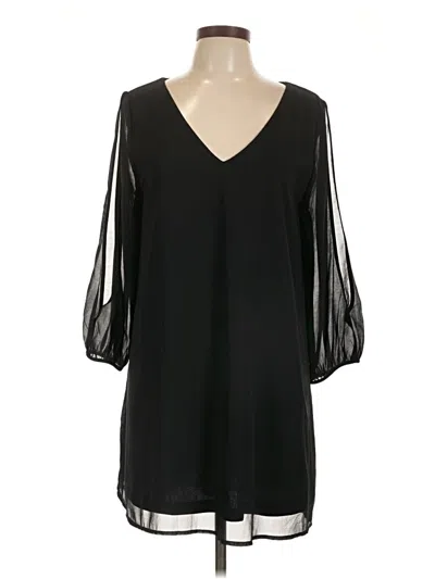Pre-owned Lulus 3/4 Sleeve Blouse In Black