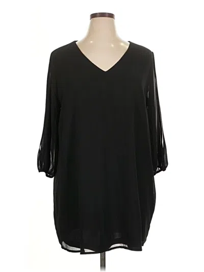 Pre-owned Lulus 3/4 Sleeve Blouse In Black