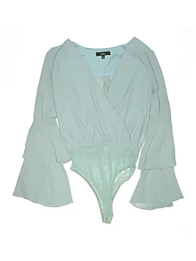 Pre-owned Lulus 3/4 Sleeve Blouse In Blue