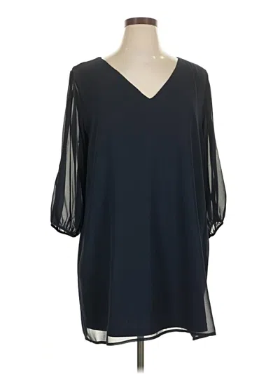 Pre-owned Lulus 3/4 Sleeve Blouse In Blue