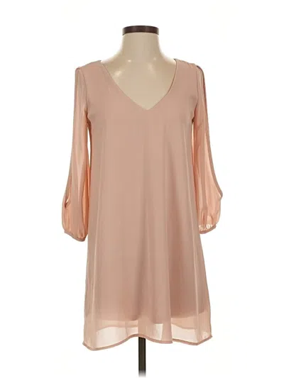 Pre-owned Lulus 3/4 Sleeve Blouse In Brown