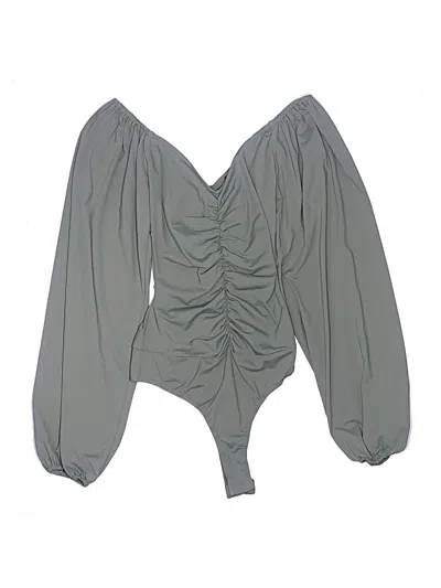 Pre-owned Lulus 3/4 Sleeve Blouse In Gray