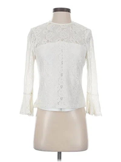 Pre-owned Lulus 3/4 Sleeve Blouse In Ivory