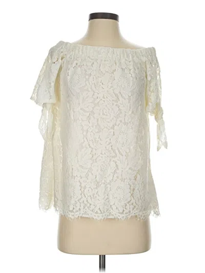 Pre-owned Lulus 3/4 Sleeve Blouse In Ivory