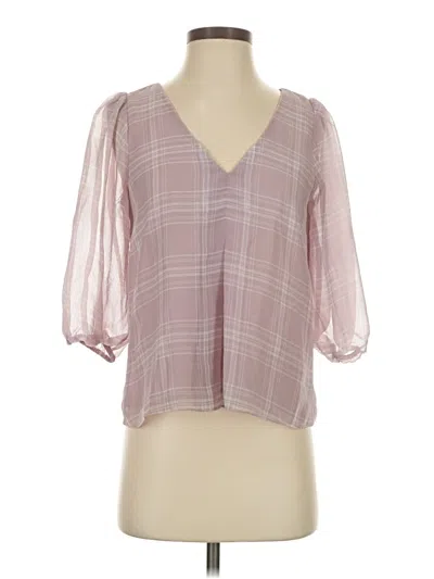 Pre-owned Lulus 3/4 Sleeve Blouse In Pink