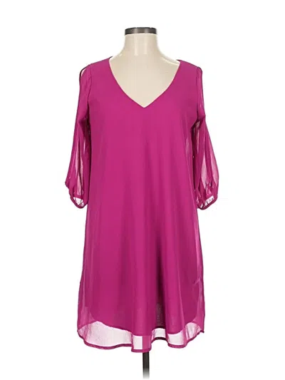 Pre-owned Lulus 3/4 Sleeve Blouse In Purple