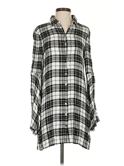 Pre-owned Lulus 3/4 Sleeve Blouse In Silver