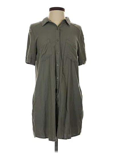 Pre-owned Lulus 3/4 Sleeve Button Down Shirt In Gray