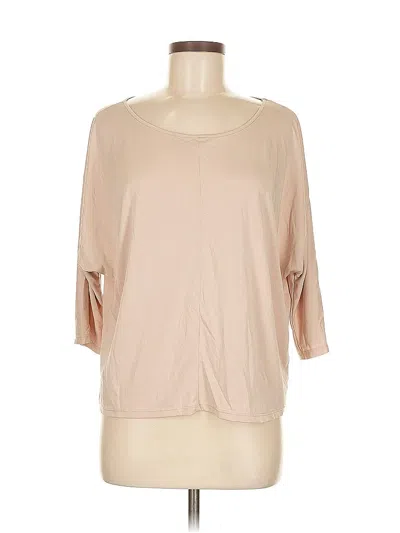 Pre-owned Lulus 3/4 Sleeve T-shirt In Brown