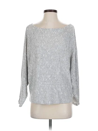 Pre-owned Lulus 3/4 Sleeve T-shirt In Silver