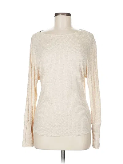 Pre-owned Lulus 3/4 Sleeve T-shirt In White