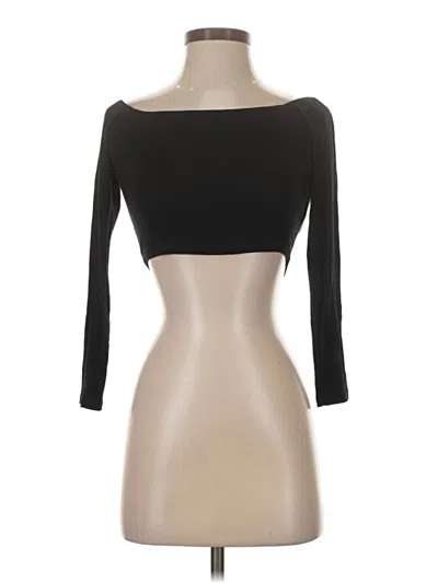 Pre-owned Lulus 3/4 Sleeve Top Black Boatneck Tops