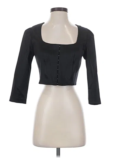 Pre-owned Lulus 3/4 Sleeve Top Black Sweetheart Neckline Tops
