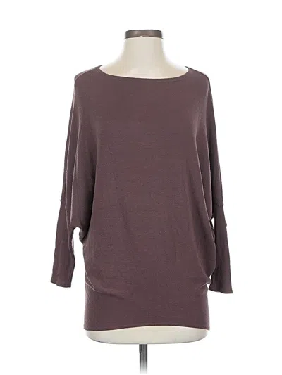 Pre-owned Lulus 3/4 Sleeve Top Burgundy Boatneck Tops